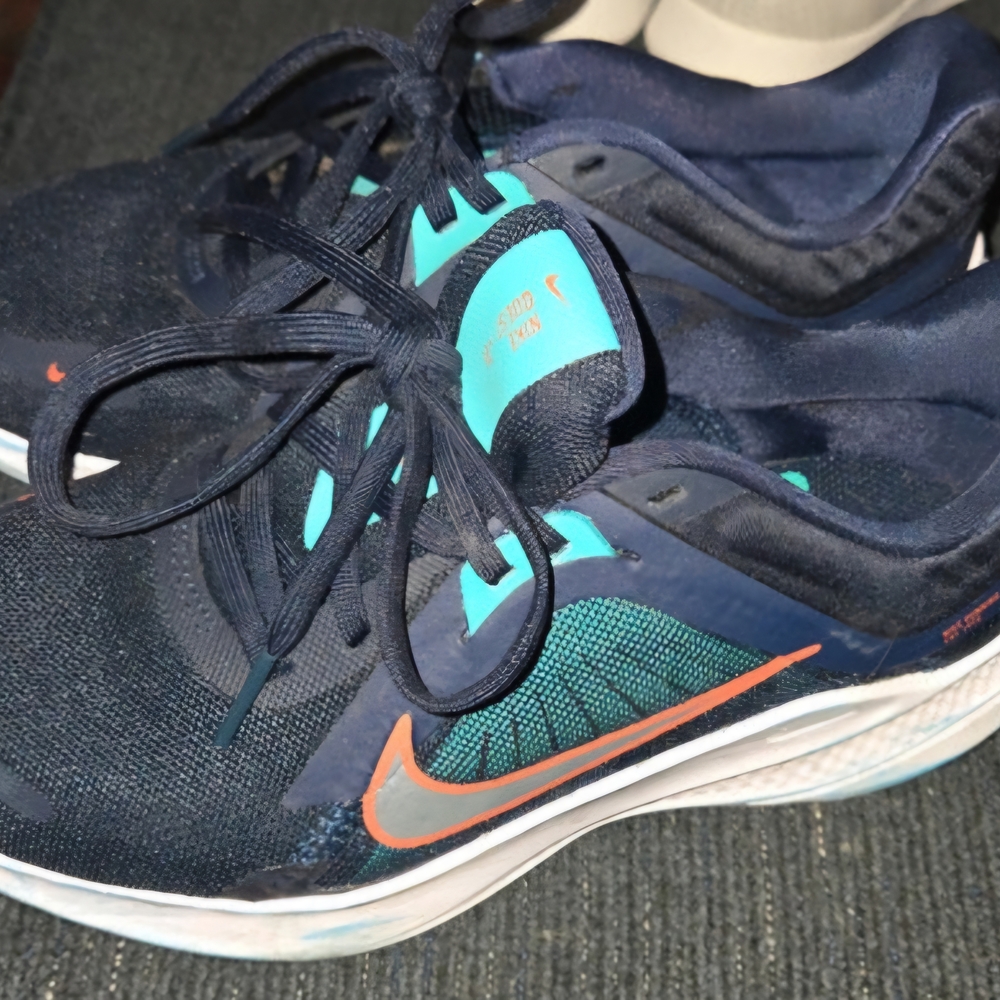Nike Navy and Orange Athletic Shoes